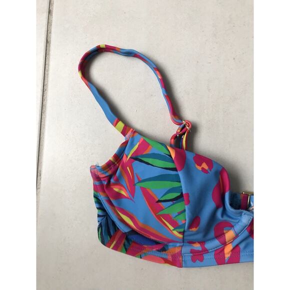 Tabitha Brown Target Bikini Top Floral Padded Underwire - Picture 2 of 7